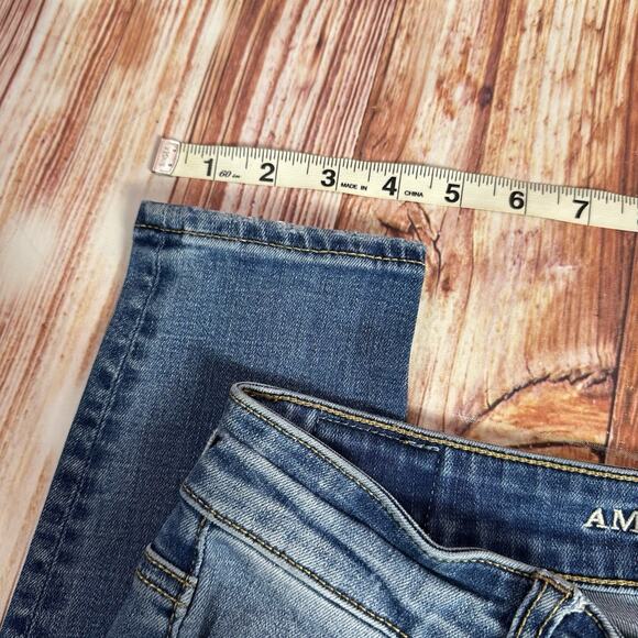 American Eagle HI RISE JEGGING Womens Size 6 Long Blue Jeans Denim Pants 27x29.5 - Picture 7 of 11